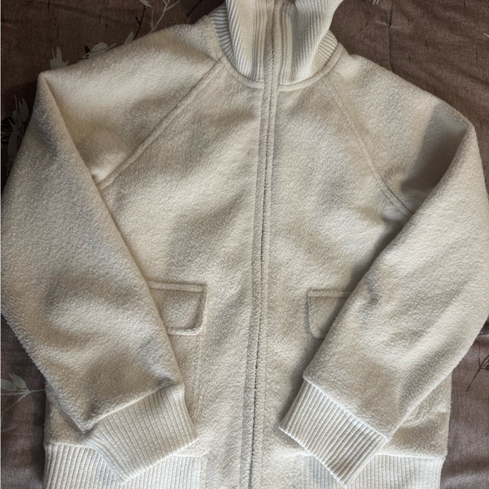 Rachel Zoe Cream High-Collar Jacket